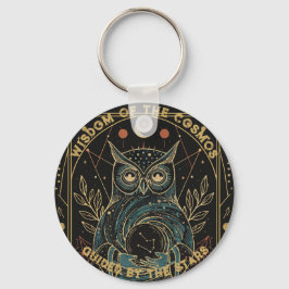 Cosmic Oracle Owl • Mystical Celestial  Schlüsselanhänger