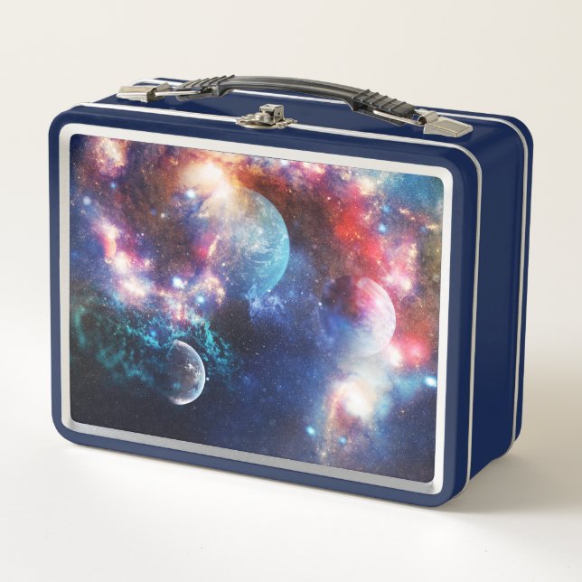 Cosmic Outer Space Galaxy Design Metal Lunch Box (Vorderseite)