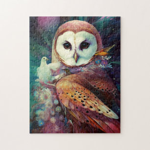 Cosmic Owl Fantasy Art