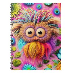 Cosmic Owl Trippy Hippie Psychedelic Original Notizblock