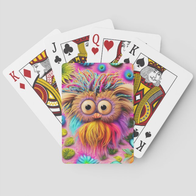 Cosmic Owl Trippy Hippie Psychedelic Original Spielkarten (Rückseite)