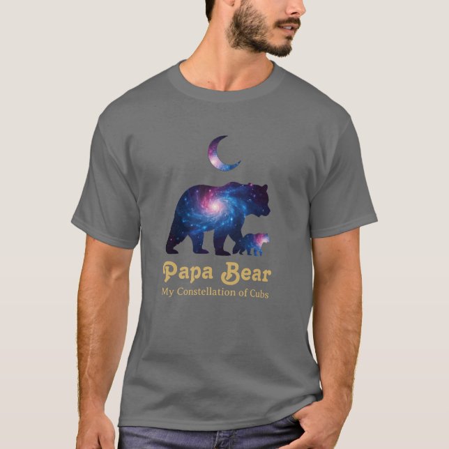 Cosmic Papa Bear & Cub T-Shirt (Vorderseite)