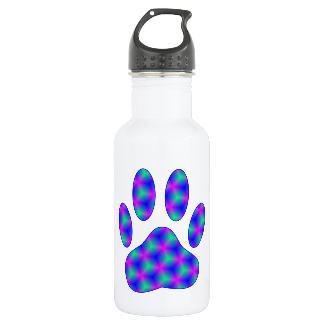 Cosmic Paw Print Edelstahlflasche (Vorderseite)