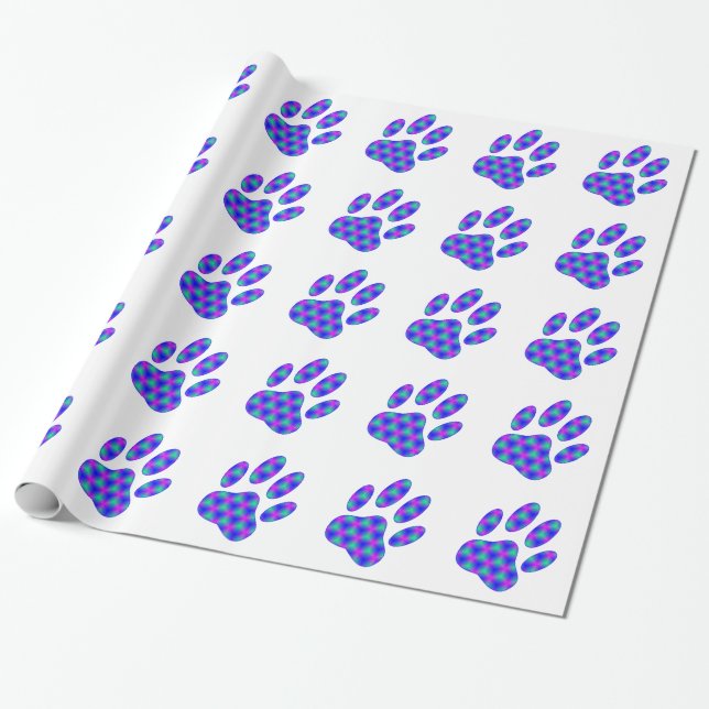 Cosmic Paw Print Geschenkpapier (Ungerollt)