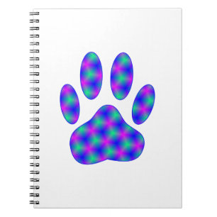 Cosmic Paw Print Notizblock