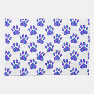 Cosmic Paw Print Pattern Geschirrtuch