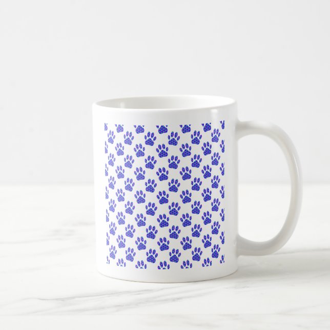 Cosmic Paw Print Pattern Kaffeetasse (Rechts)