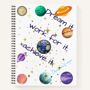 Cosmic Planet Inspiration Notebook Notizbuch