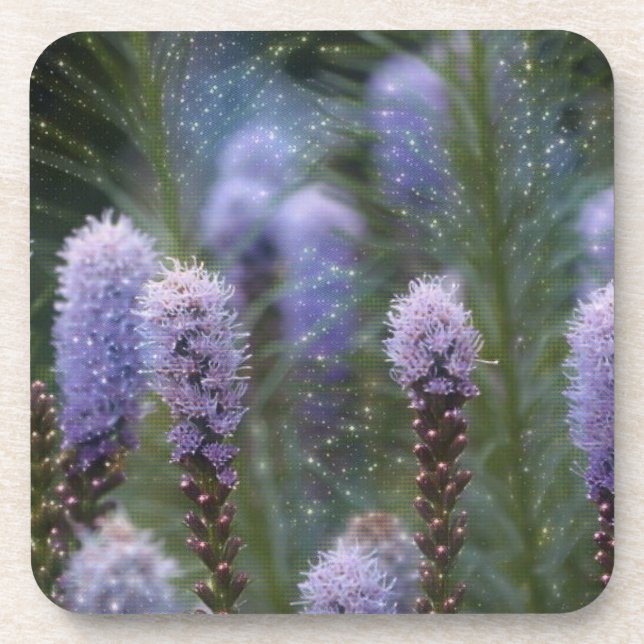 Cosmic Purple Blumen Untersetzer (Vorderseite)