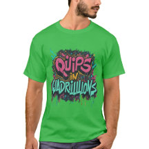 Cosmic Quips T-Shirt design en vert