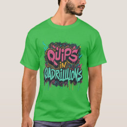 Cosmic Quips T-Shirt design en vert