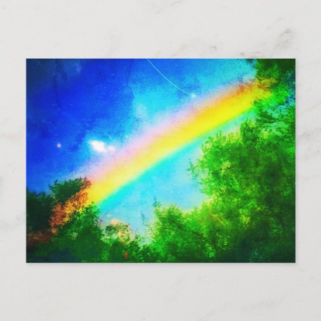 COSMIC RAINBOW Verde Postkarte (Vorderseite)