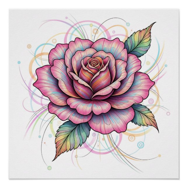 Cosmic Rose Poster (Vorderseite)