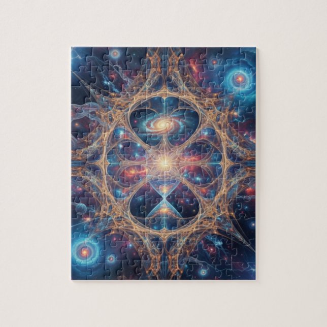 Cosmic Sacred Geometry Galaxy Mandala Art (Vertikal)