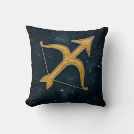 Cosmic Sagittarius Zodiac Shimmering Gold Archer Kissen