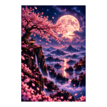 Cosmic Sakura: Mondbeschienene Kirschblüten Fantas