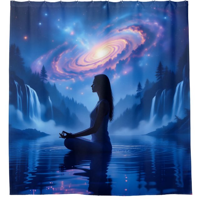 Cosmic Serenity Shower Curtain Duschvorhang (Vorderseite)