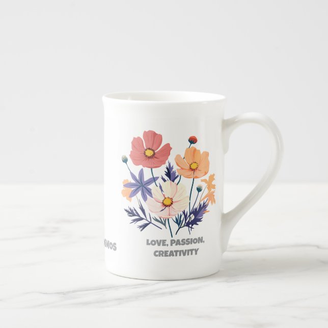 Cosmic Sip Bone China Mug of Love & Passion  Prozellantasse (Rechts)