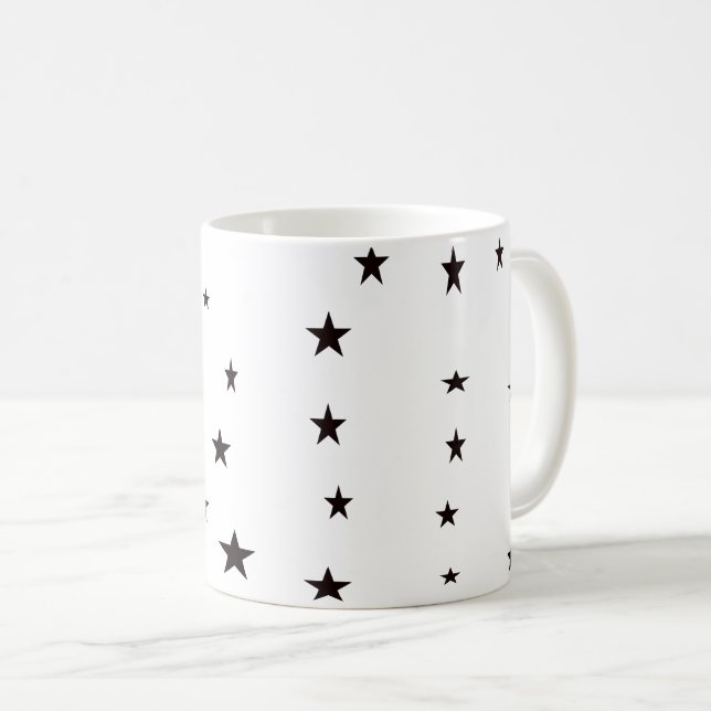 "Cosmic Sips" Sternenhimmel-Tasse Kaffeetasse (VorderseiteRechts)
