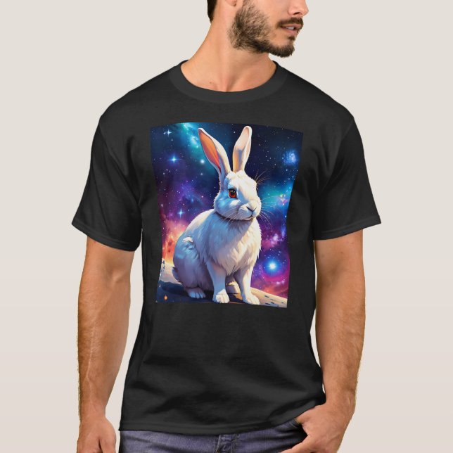 Cosmic Space Rabbit - Intergalactic Adventure T-Shirt (Vorderseite)