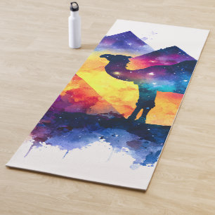 Cosmic Starry Night Egyptian Camel Landschaft Yogamatte