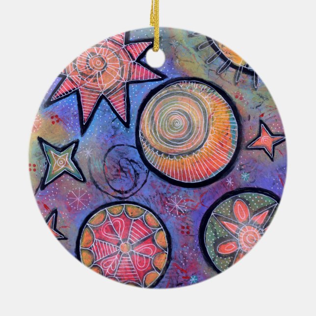 Cosmic Stars Celestial Keramik Ornament (Hinten)