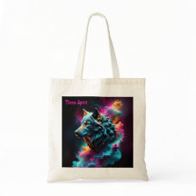 Cosmic Surreal Fantasy Wolf Custom Abstrakt Art
