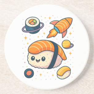 Cosmic Sushi Adventure Getränkeuntersetzer