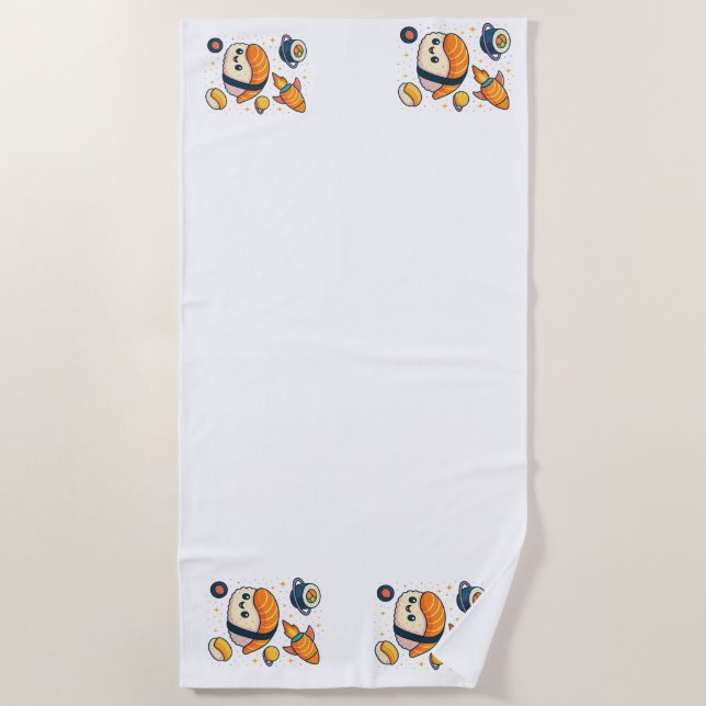 Cosmic Sushi Adventure Strandtuch (Vorderseite)