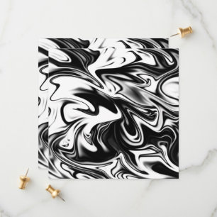 "Cosmic Swirl: Das Schwarz-Weiß-Marmor-Elegante Save The Date