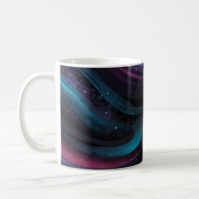🌌 Cosmic Swirls: Galaxy-Inspire Abstract Design Kaffeetasse (Links)