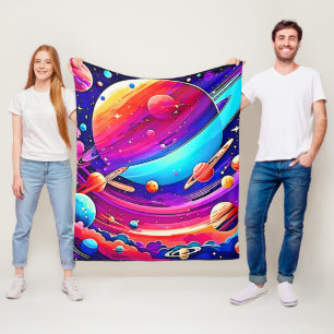 Cosmic Symphony Artwork Fleecedecke