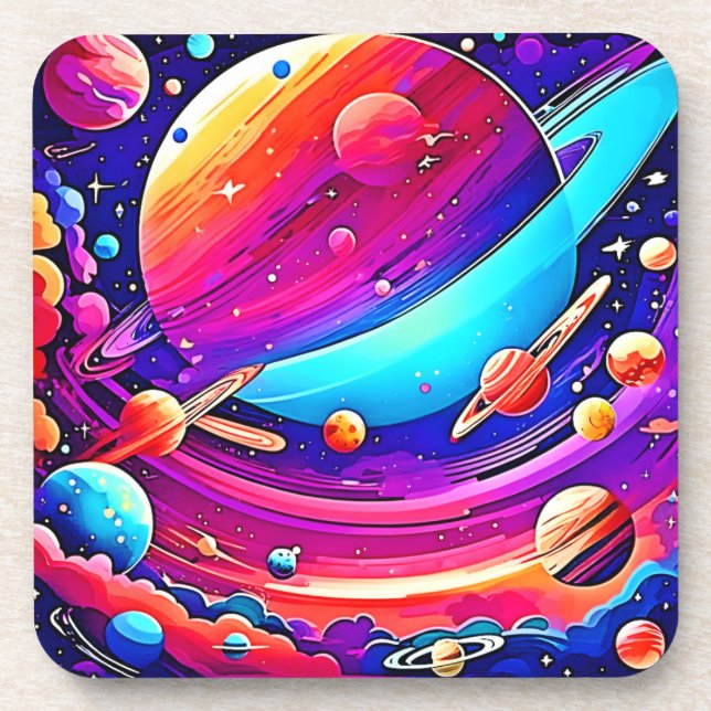 Cosmic Symphony Artwork Getränkeuntersetzer (Vorderseite)