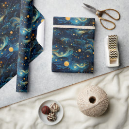 Cosmic Symphony: Celestis Music Art Design Geschenkpapier