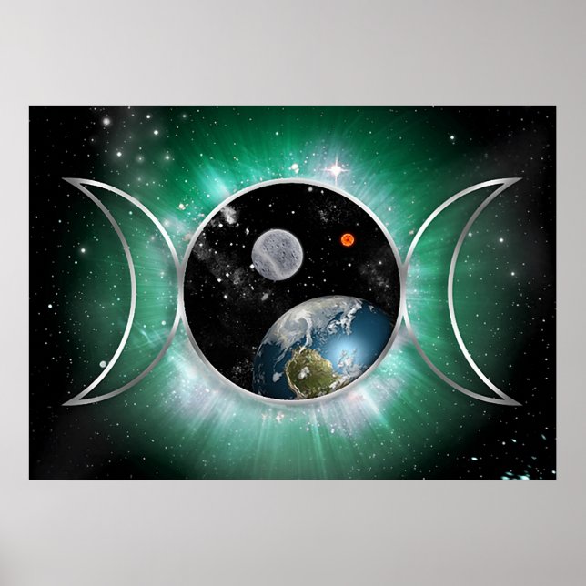 Cosmic Triple Goddess Poster (Vorne)