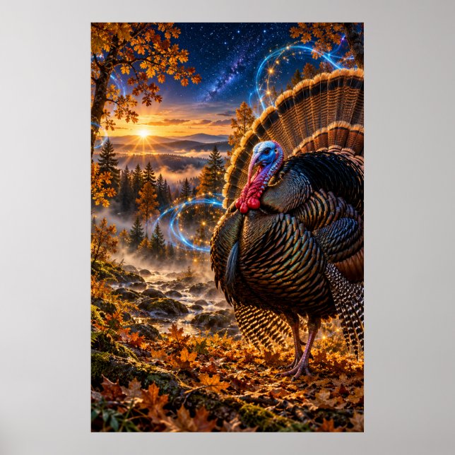 Cosmic-Truthahn-Jäger-Poster Poster (Vorne)