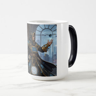 Cosmic Uhrwerk Mage Fantasy Sci-Fi Kunst Verwandlungstasse