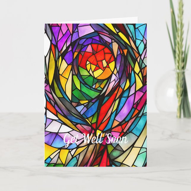 Cosmic-verklebtes Glas-Design Karte (Vorderseite)