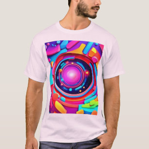 Cosmic Vortex: Eine Neon Odyssey T-Shirt