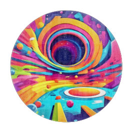 Cosmic Vortex in einer lebhaften Reise Schneidebrett