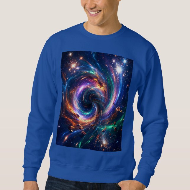 Cosmic Vortex Nexus – Sweatshirt Espace Abstrait (Devant)