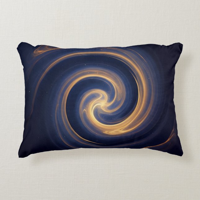 Cosmic Vortex of Golden Light Dekokissen (Vorderseite)