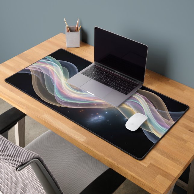 Cosmic Wave Galaxy Light Abstract Deck Mat Schreibtischunterlage (Büro 2)