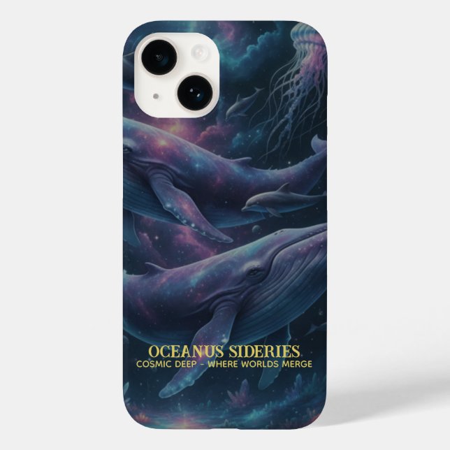 Cosmic Whale Galaxy Ocean Case-Mate iPhone 14 Hülle (Rückseite)