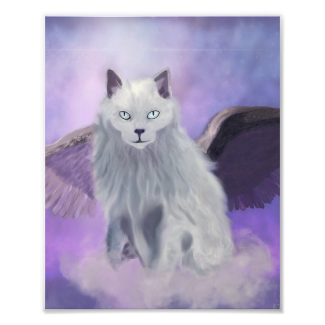 Cosmic Winged Cat Fotodruck (Vorne)
