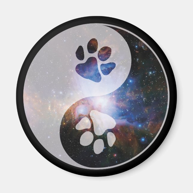 Cosmic Yin Yang Paw Magnet (Vorne)
