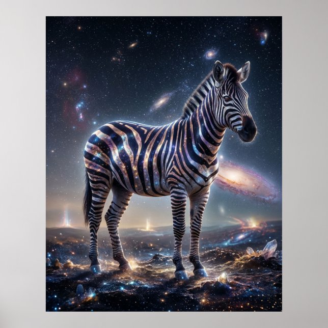Cosmic Zebra Starlight Plains Poster (Vorne)
