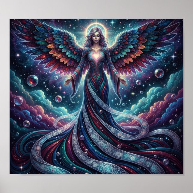 CosmicBubblesEngel Poster (Vorne)