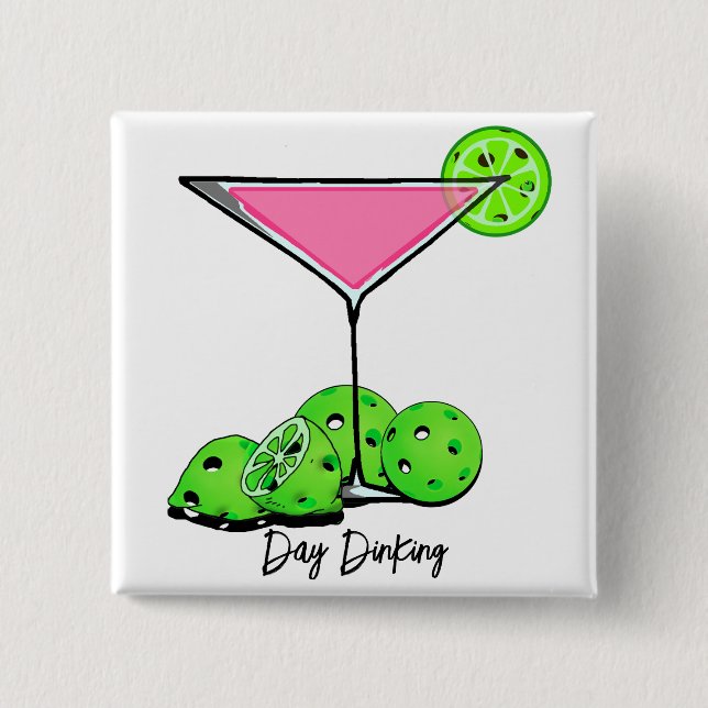 Cosmo Cocktail am Tag, Pickleball Limes Button (Vorderseite)