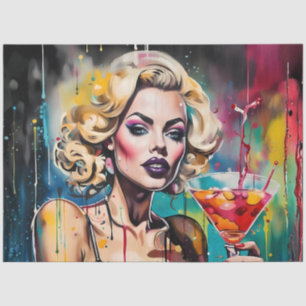 Cosmo Cocktail Frau Decoupage Papier – Glam